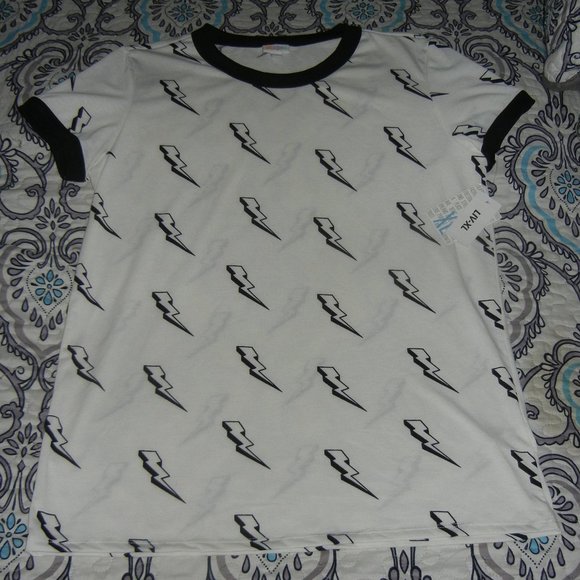 COPY - LuLaRoe | Lightning Bolts Liv T Size XL NWT Lightening - Picture 2 of 2